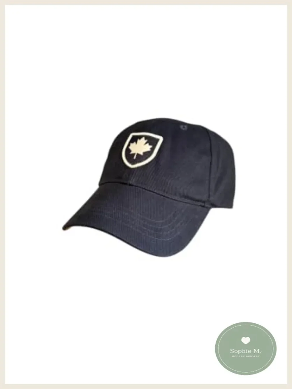 Woven Shield Patch Brushed Cotton Baseball Cap